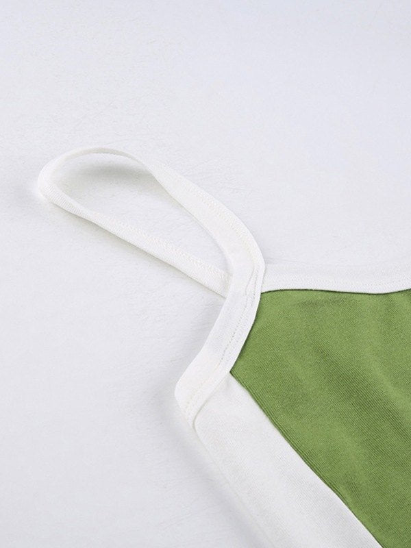 Stylish women's La Riviera cami top. Features contrast trim, square neckline, & slim fit for warm weather fashion.