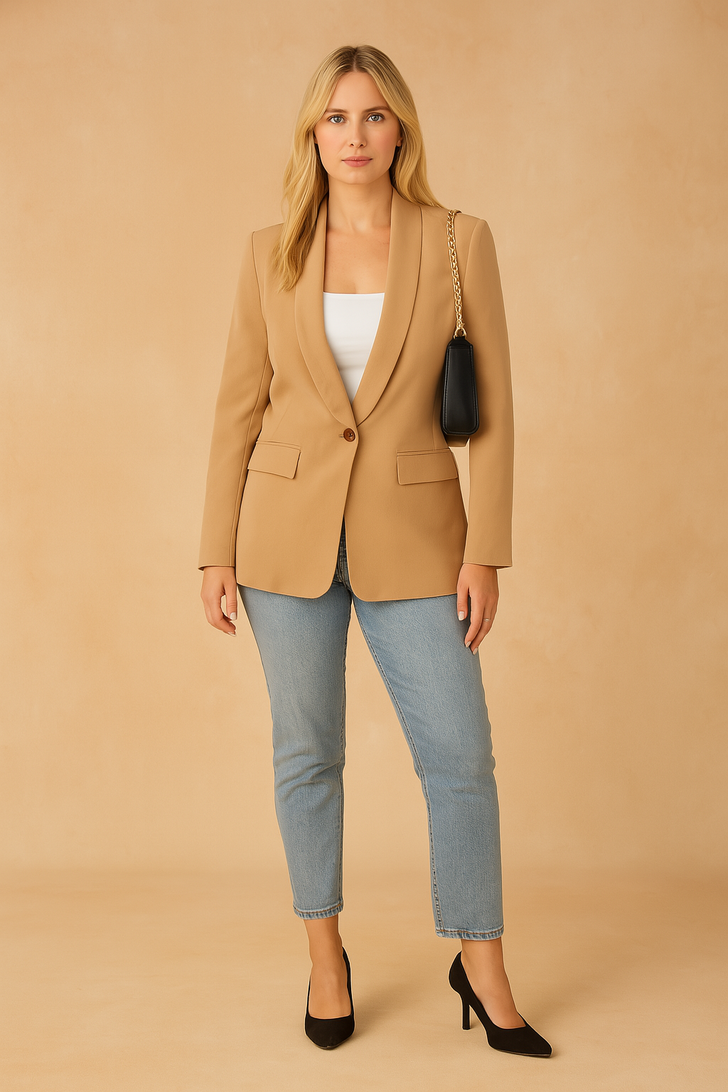 Stylish women's lightweight blazer, an essential versatile jacket for professional or everyday fashion.