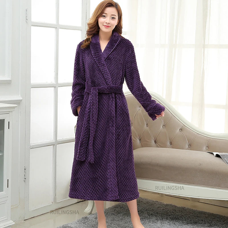 Elegant Indy Liebe Nest bathrobe for women, luxurious soft loungewear.