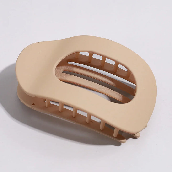 Elegant women's matte oval flat hair ornament for a refined look.