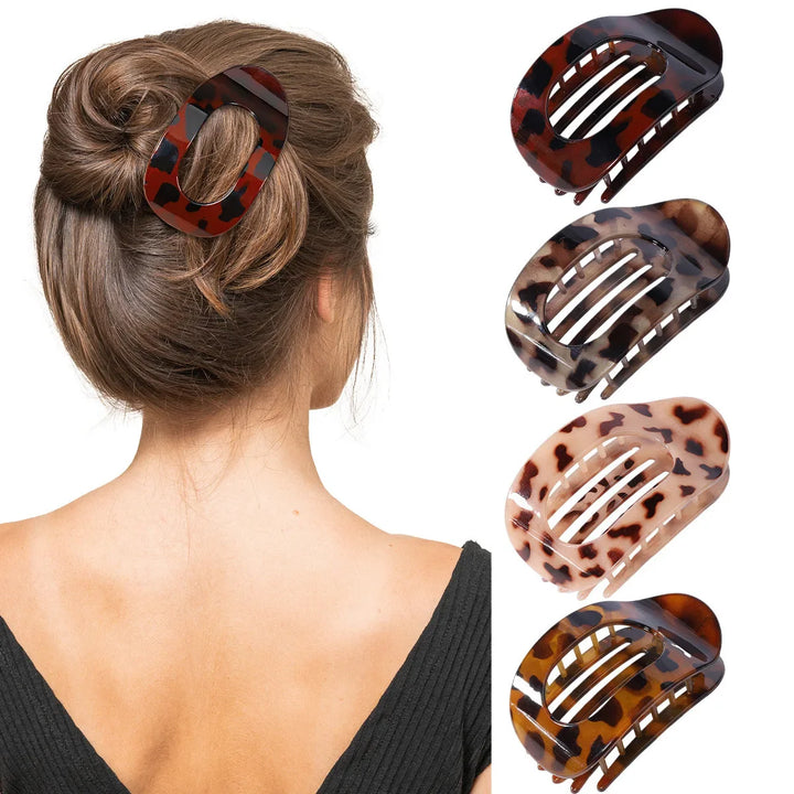 Modern women's matte oval hair claw clip, perfect for fashion styles.