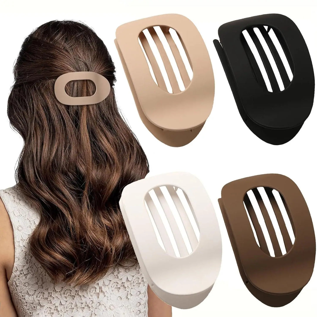 High-quality matte oval hair claw clip, a women's bun & ponytail holder.