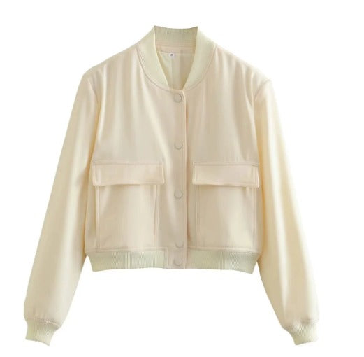Trendy women's Maven cropped bomber jacket, a versatile fashion jacket for all seasons.