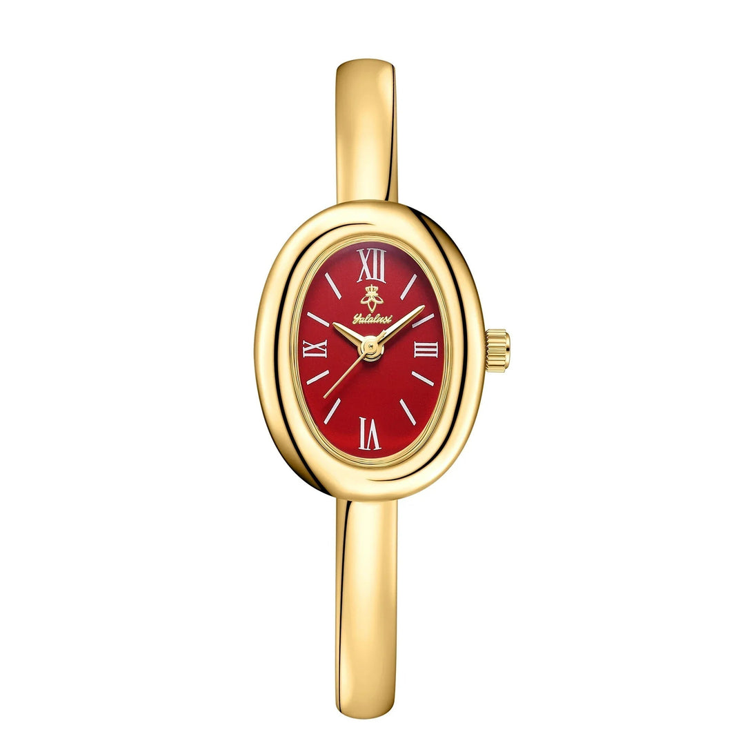 Women's minimalist elegant watch with a stainless steel band, a classic timepiece.