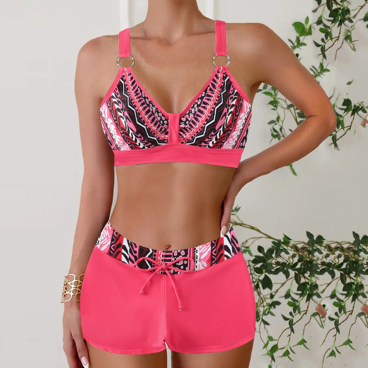 Nautical women's two-piece swimsuit. Bikini set for summer beachwear & pool. Flattering & fashionable.