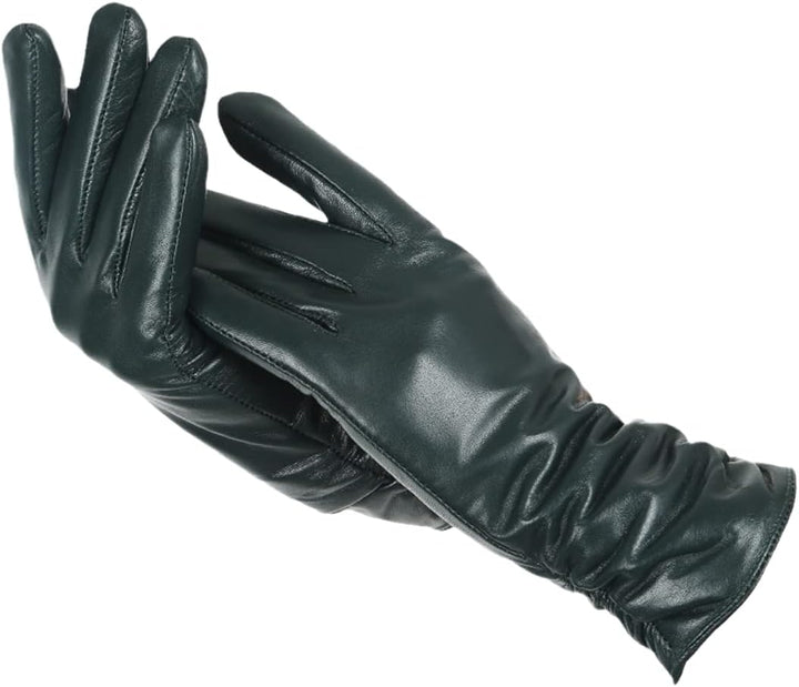 Chic women's winter gloves, crafted from premium leather for durability and timeless fashion.