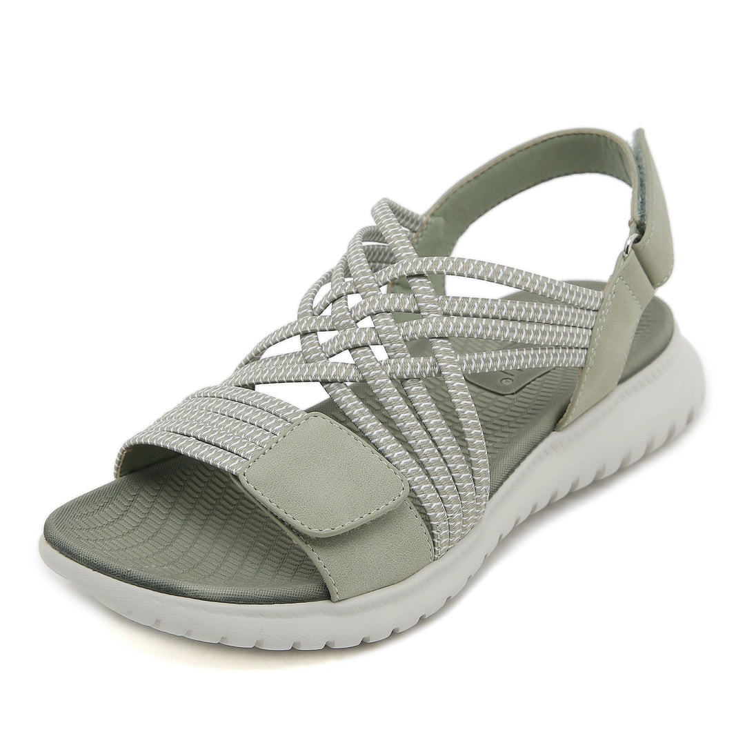 Adjustable strap women's comfort sandals with cushioned sole & arch support for pain relief.