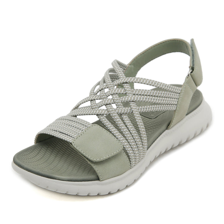 Adjustable strap women's comfort sandals with cushioned sole & arch support for pain relief.