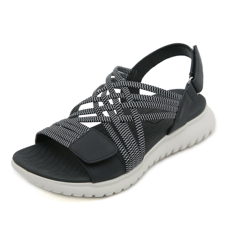 Elegant women's walking sandals with orthopedic arch support & comfort for daily wear.
