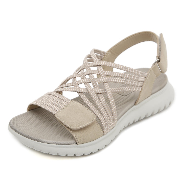 Casual women's footwear: orthopedic sandals with strong arch support & cushioned sole.