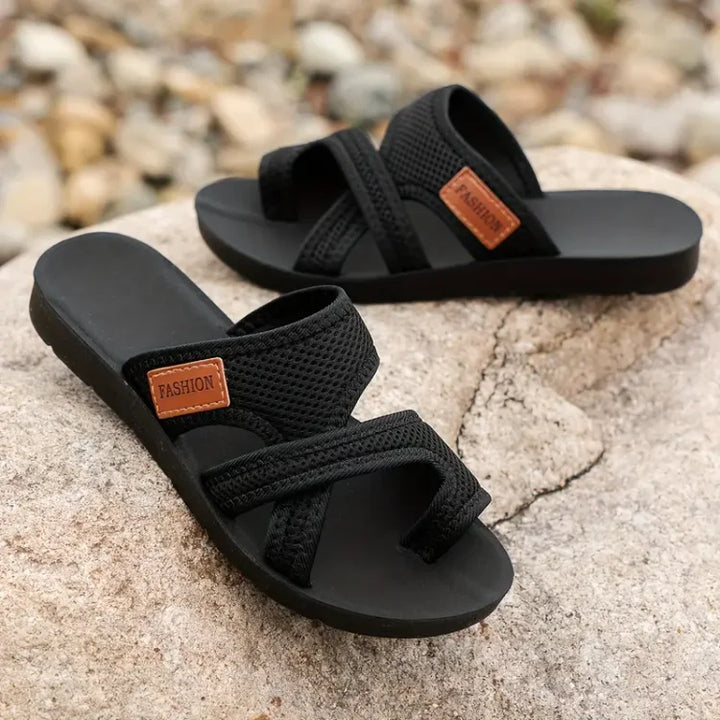 Fashionable women's orthopedic sandals, designed to correct bunions and provide pain relief.