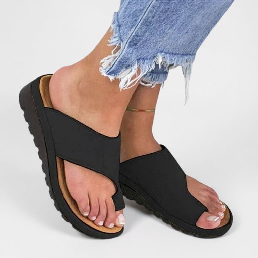 Women's orthopedic bunion corrector sandals for foot comfort & arch support.
