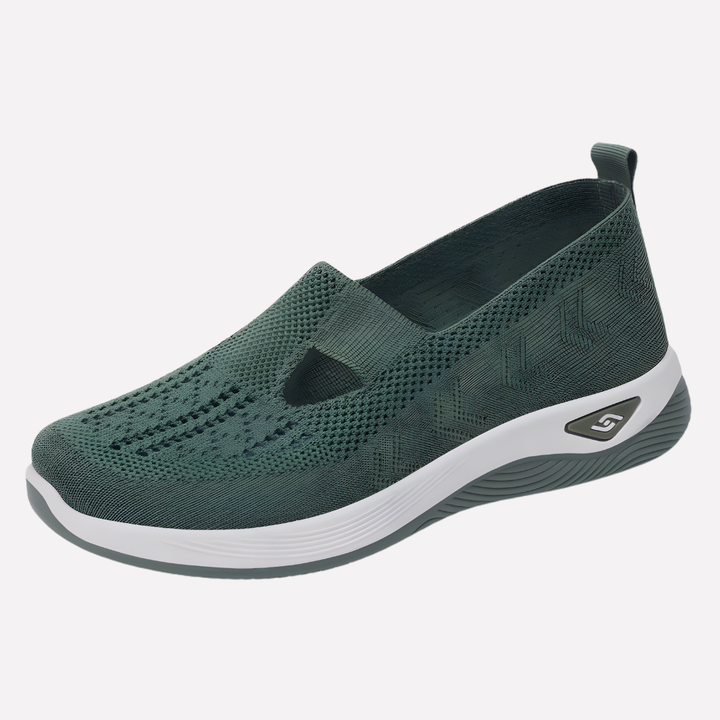 Stylish women's comfort walking shoes, offering orthopedic benefits & daily wear support.