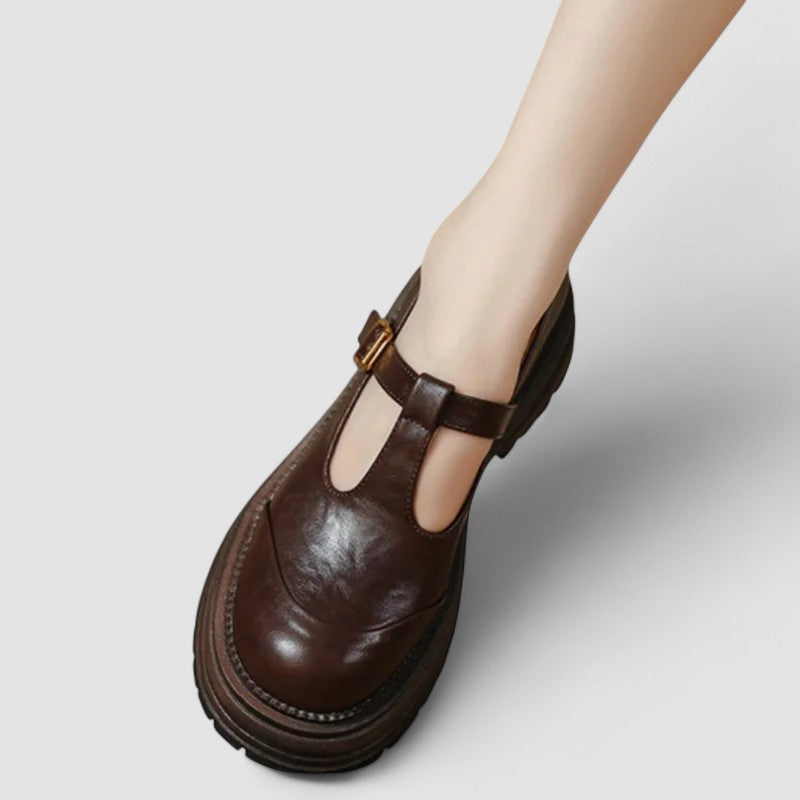 Everyday women's supportive footwear: Mary Jane shoes with arch support, comfortable for walking and daily activities.
