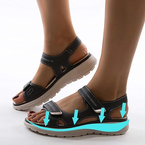 Premium women's orthopedic arch support sandals, offering superior foot support & comfort for walking.