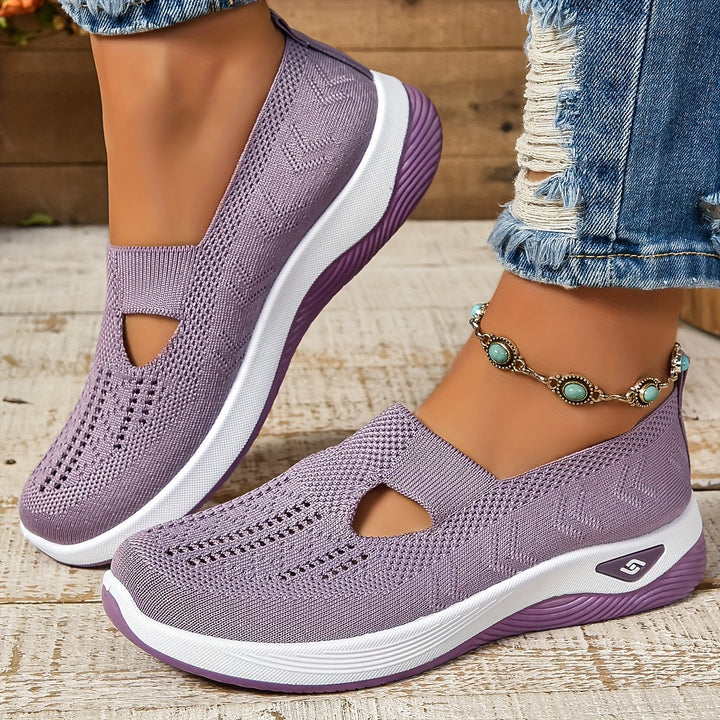 Casual women's orthopedic slip-ons, combining easy wear with lightweight comfort & arch support for active lifestyles.