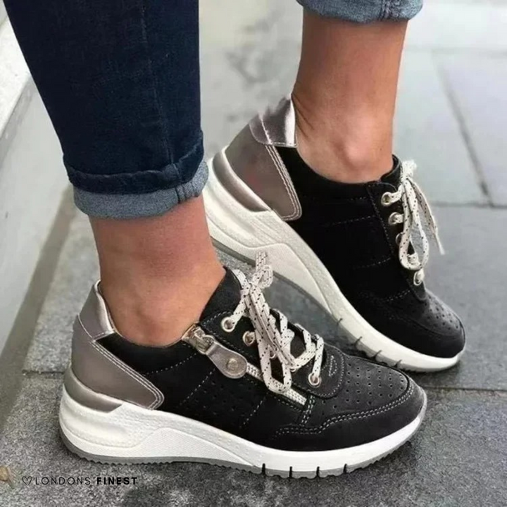 Cushioned women's orthopedic shoes ensuring foot support & comfort, ideal for active daily wear.