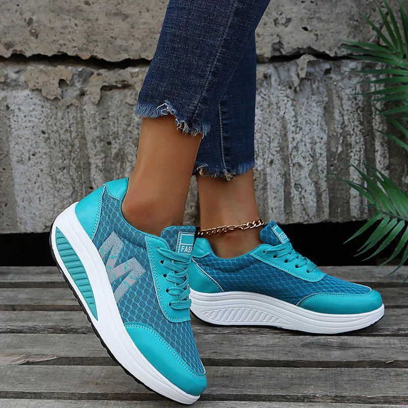 Healthy women's walking shoes with orthopedic comfort & posture support, perfect for active pain relief.