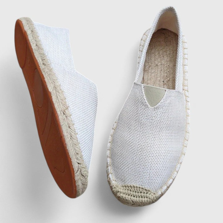 Lightweight OrthoWalk women's espadrille flats, offering comfort and style for casual slip-on wear.