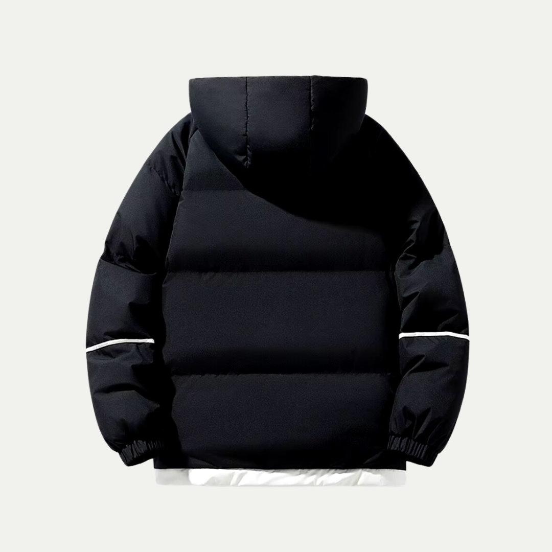 Oversize casual puffer jacket for women, ideal for everyday wear and cold-weather protection.