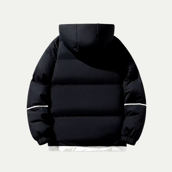 Oversize casual puffer jacket for women, ideal for everyday wear and cold-weather protection.