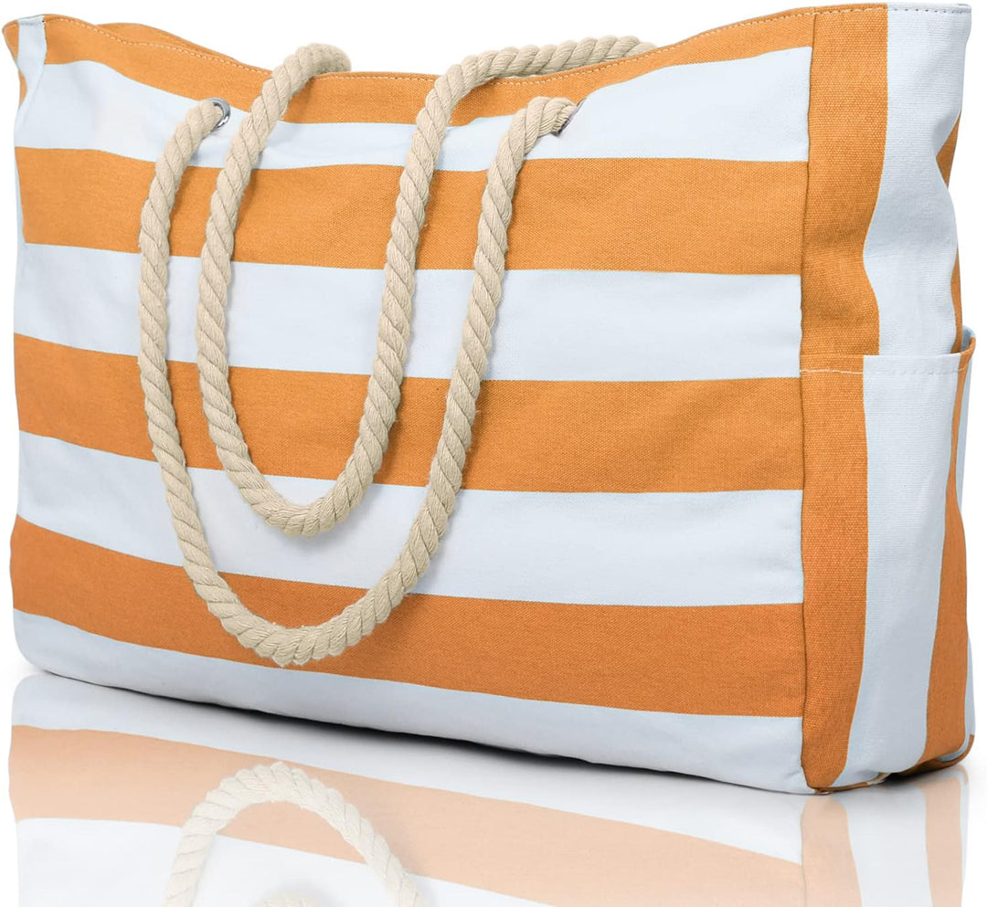 Elegant oversized beach tote for women, waterproof and sandproof, ideal for any vacation.