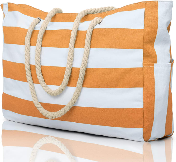 Elegant oversized beach tote for women, waterproof and sandproof, ideal for any vacation.