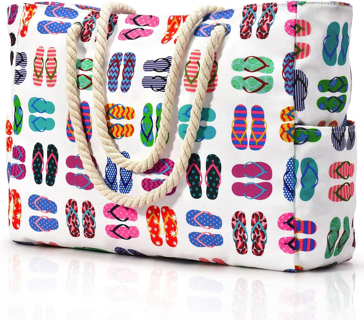 Keep items dry: Oversized women's waterproof beach tote, sandproof, for all your essentials.