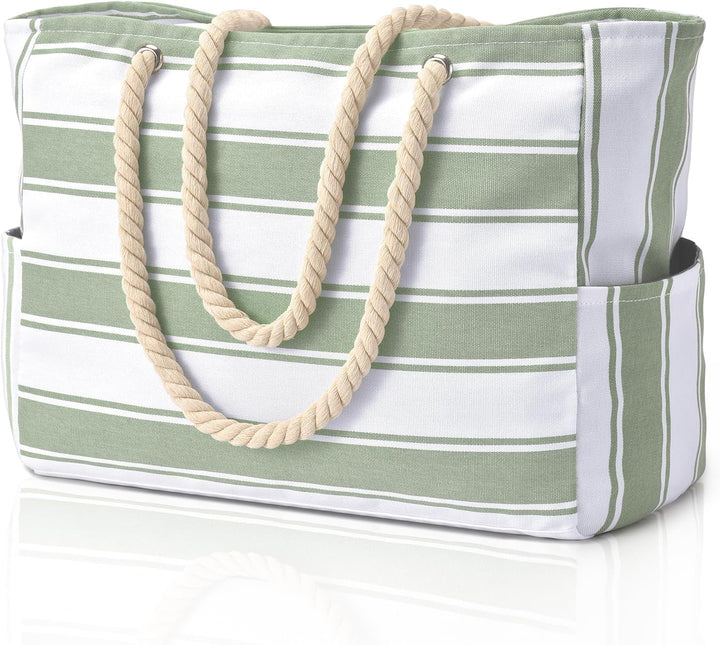 Women's oversized waterproof beach bag, sandproof, perfect for towels, sunscreens, and more.
