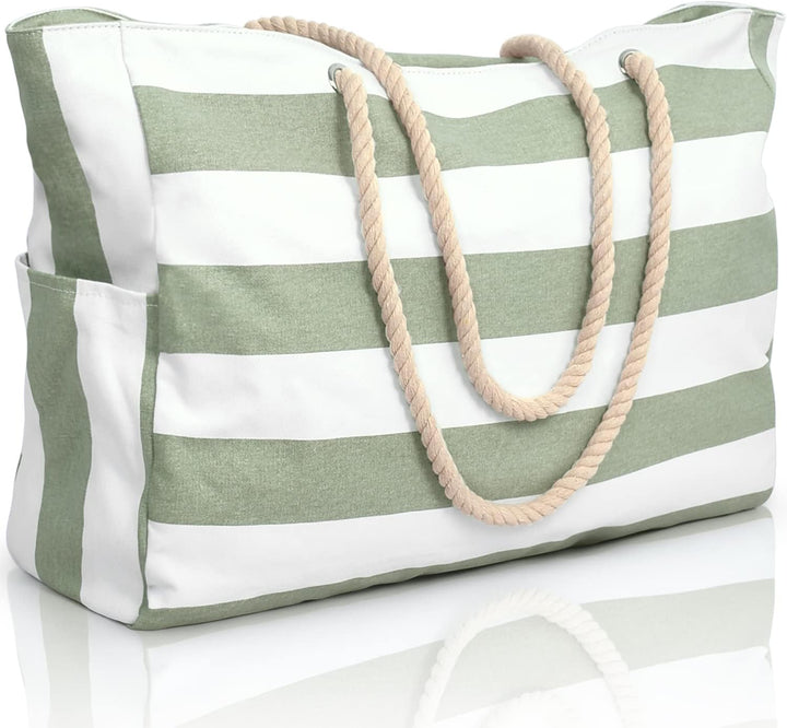 Picnic ready: Oversized waterproof beach tote for women, sandproof, carrying food and drinks.