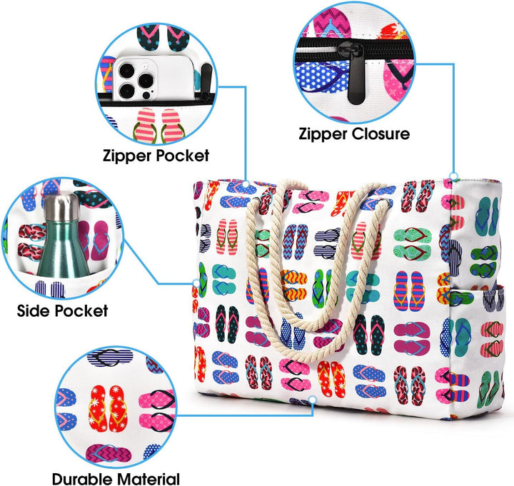 SandAway women's oversized waterproof & sandproof beach tote, highly recommended for travelers.