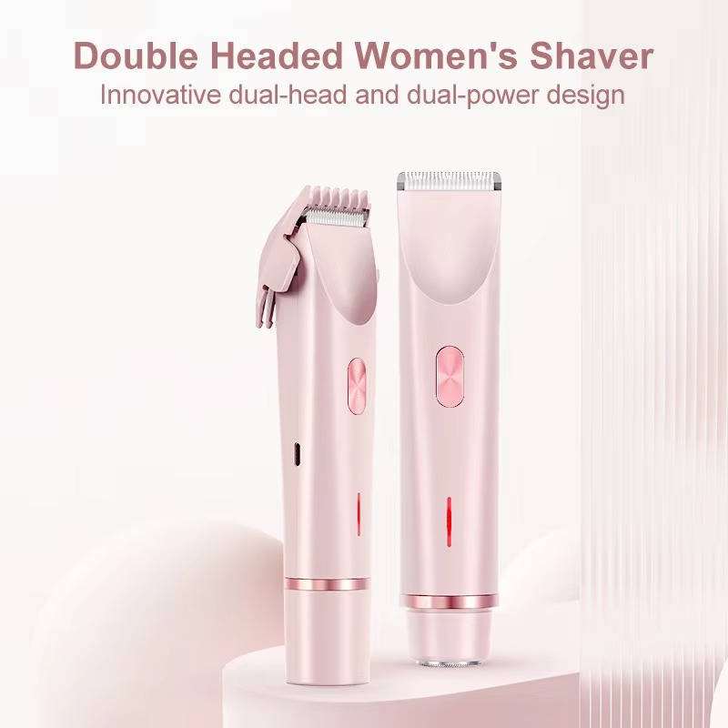 Waterproof women's bikini trimmer for precise, gentle body & facial hair removal. Rechargeable.