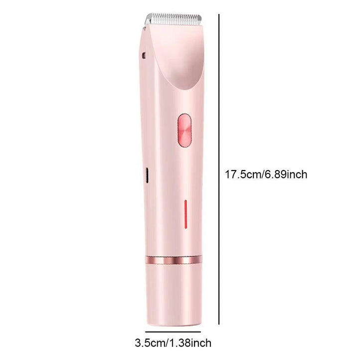 Compact & rechargeable waterproof women's body & bikini trimmer for easy, smooth grooming.