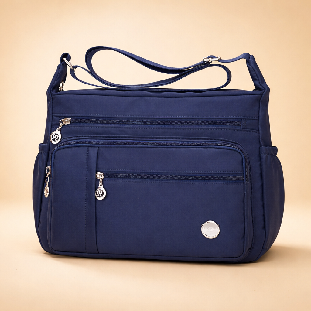 Women's versatile purple crossbody shoulder bag. A practical fashion handbag with secure multi-pockets for travel & daily use.