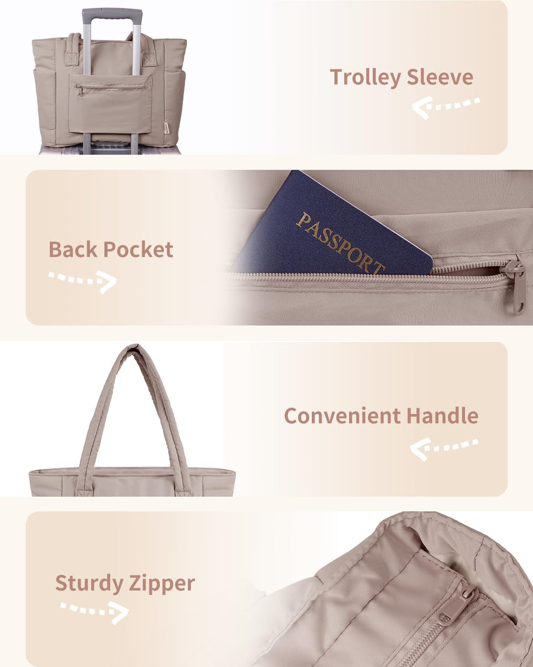 Modern women's laptop tote, a quilted puffer design with cup holder.