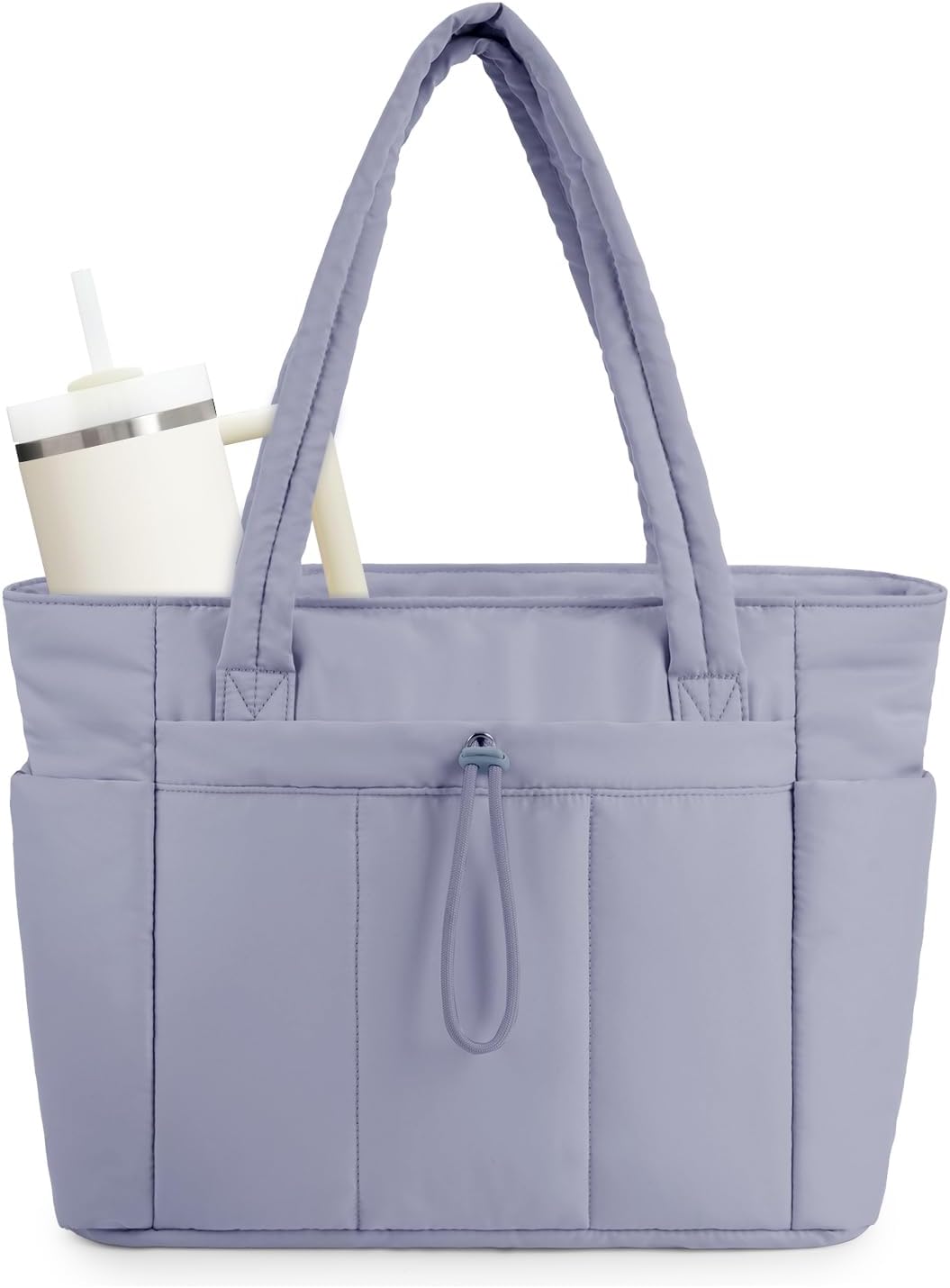Lightweight quilted puffer tote, perfect for women's daily commute and travel.