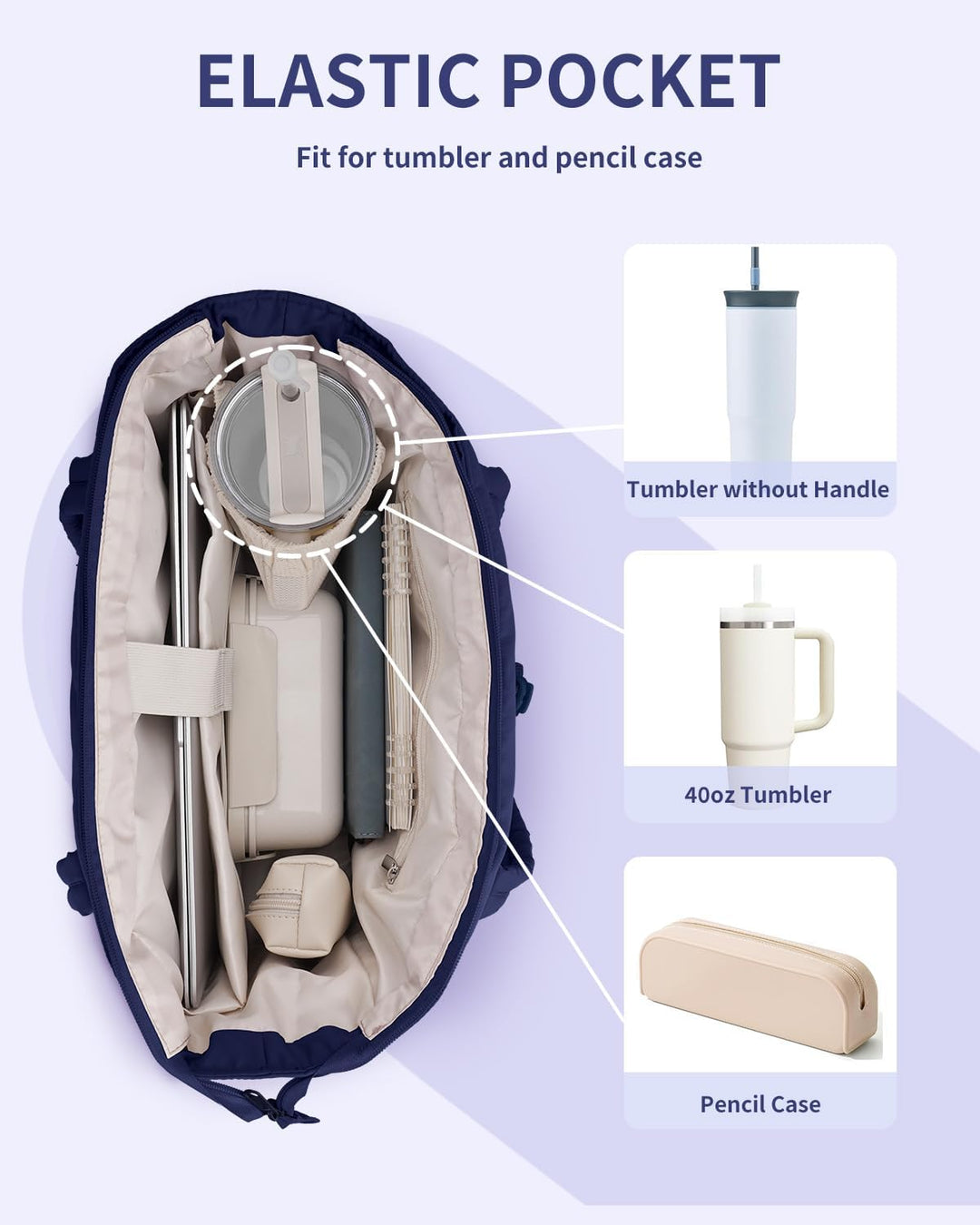 Organized women's quilted puffer bag, a laptop tote with a convenient cup holder.