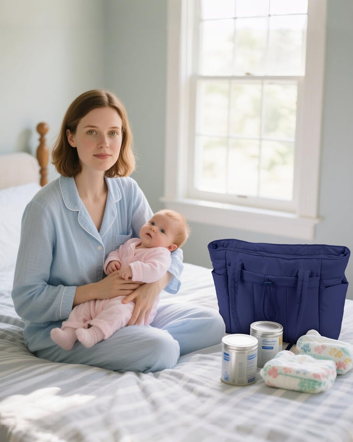 Versatile women's quilted puffer tote, a perfect laptop & travel companion.