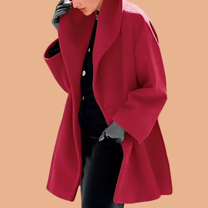Modern women's city jacket, an oversized open-front coat for stylish fall & winter fashion. Versatile & comfortable.