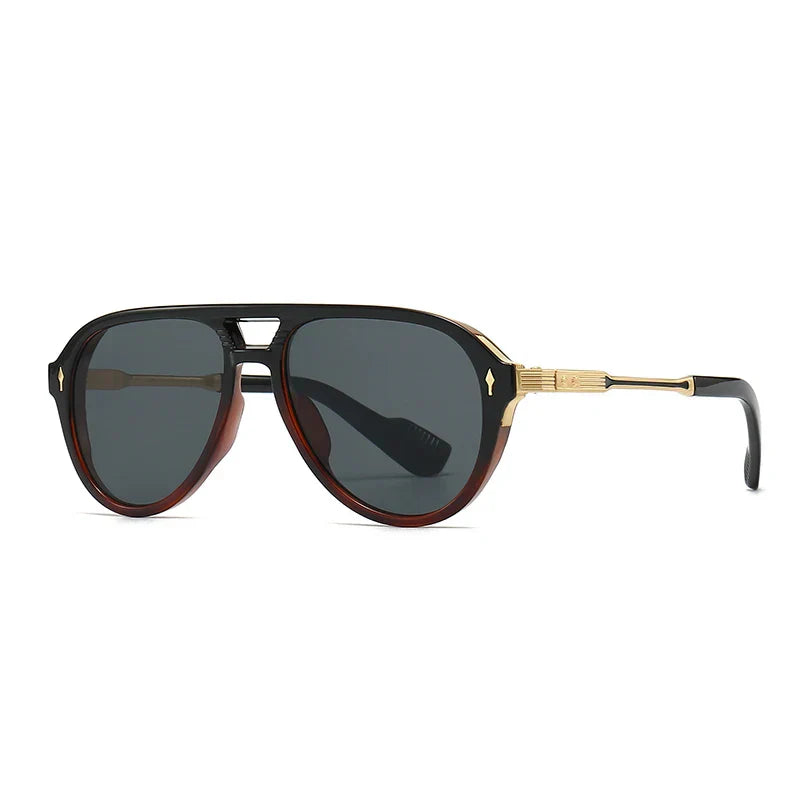 Vintage-inspired women's retro aviator sunglasses, elegant and fashionable eyewear choice.