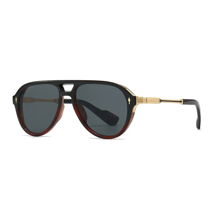 Vintage-inspired women's retro aviator sunglasses, elegant and fashionable eyewear choice.