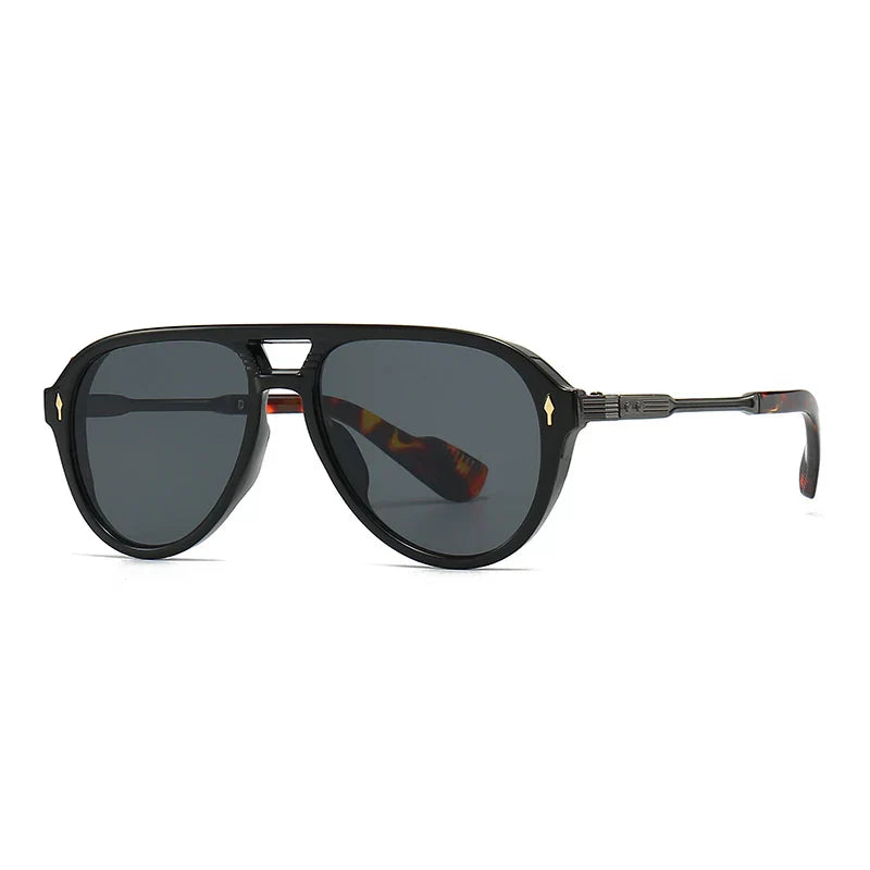 Retro women's aviator sunglasses, oversized design, and tinted lenses for a chic look.