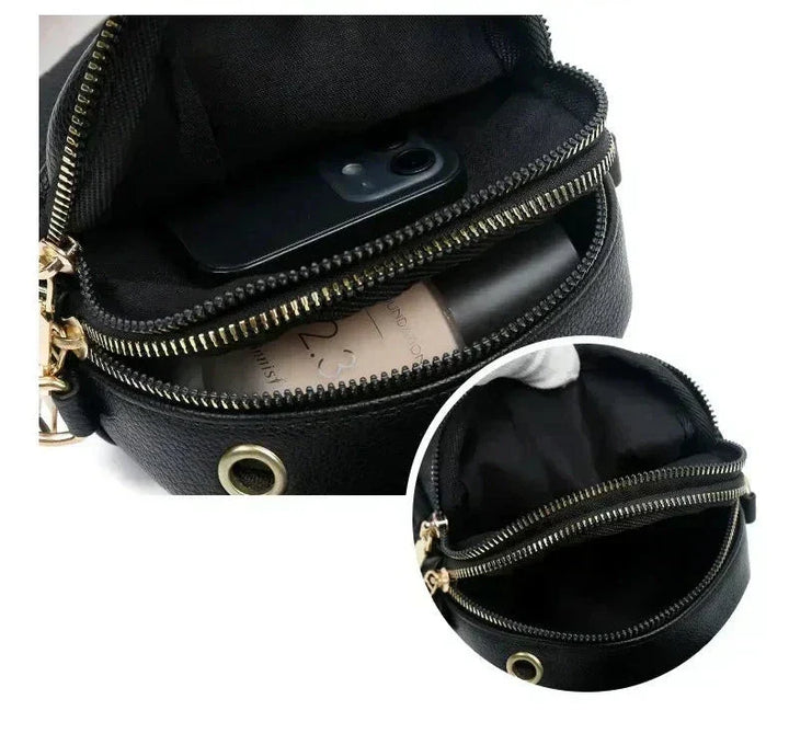 Durable genuine leather retro women's shoulder bag, a vintage classic accessory for elegant everyday fashion.