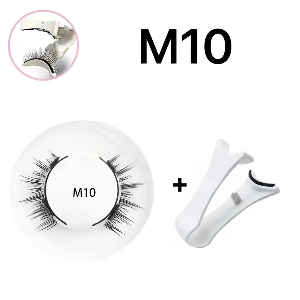 Eyelash applicator tool for easy use with reusable magnetic false lashes. Get quick, glue-free glamorous eyes.