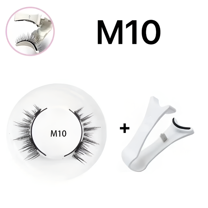 Eyelash applicator tool for easy use with reusable magnetic false lashes. Get quick, glue-free glamorous eyes.