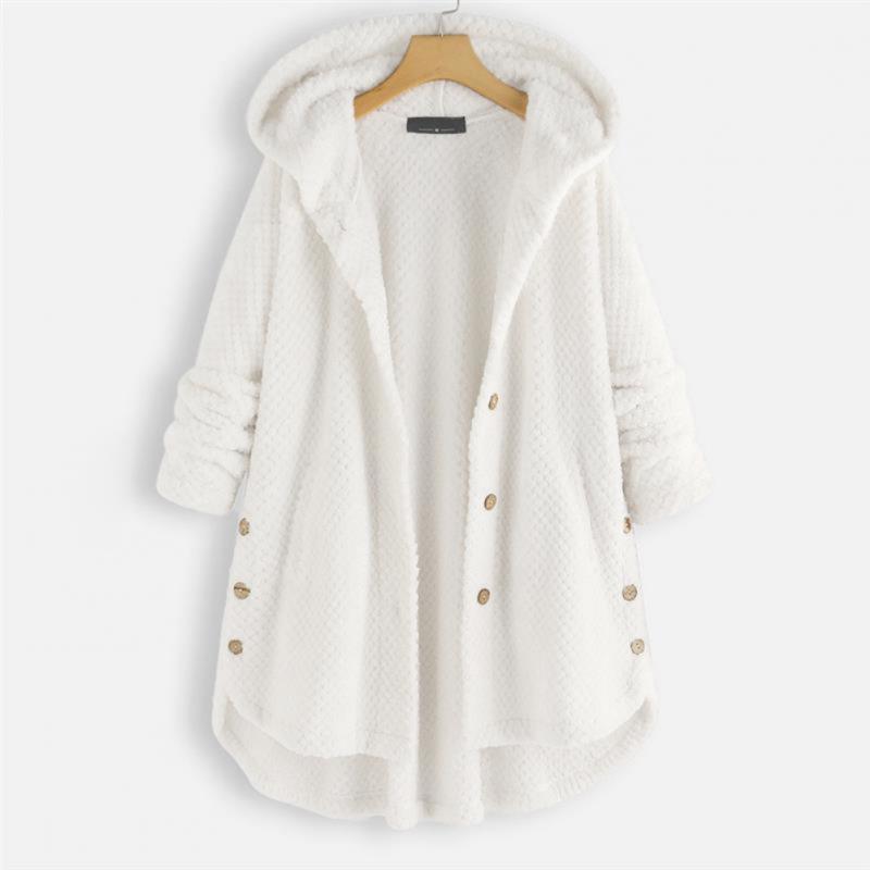 Women's reversible hooded jacket, soft FleeceLux for versatile autumn & winter style.