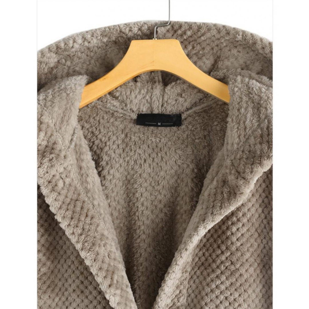 Chic reversible hooded FleeceLux jacket for women, offering cozy warmth and versatile style for all seasons.