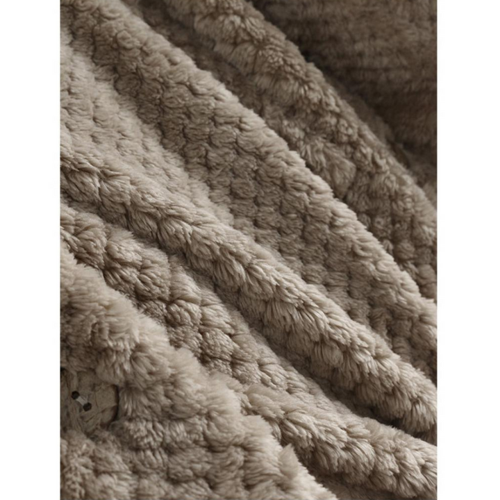 Women's cozy reversible hooded jacket by FleeceLux, a stylish and warm outerwear choice for daily comfort.