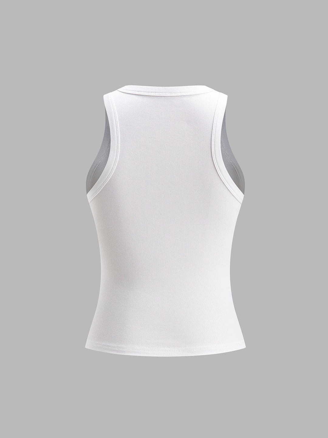 Versatile women's ribbed crop tank top, great for layering or stand-alone summer fashion.