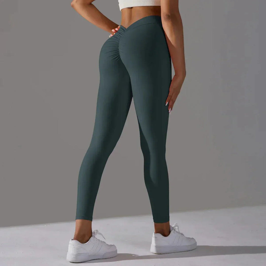 New women's high waist scrunch butt compression leggings for gym & yoga.